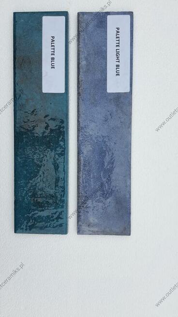 Płytki łazienkowe turkusowe cegiełka szkliwiona Palette