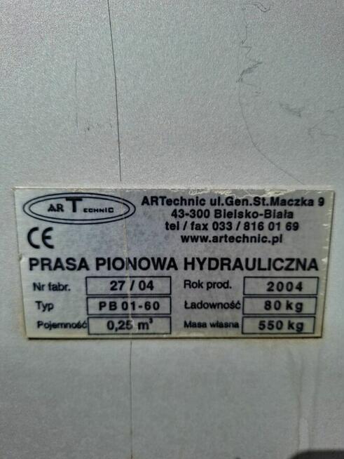 Belownica prasa do foli kartonu makulatury odpadów papieru