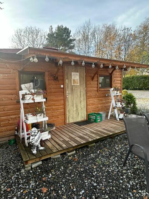 Domek 5 x 5 drewniany ocieplany w całości z podłogą całorocz