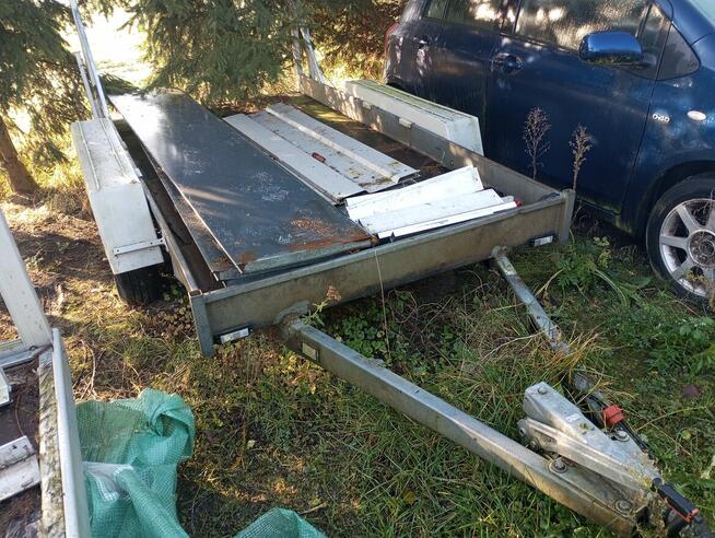 Przyczepka pod mini koparke z najazdami