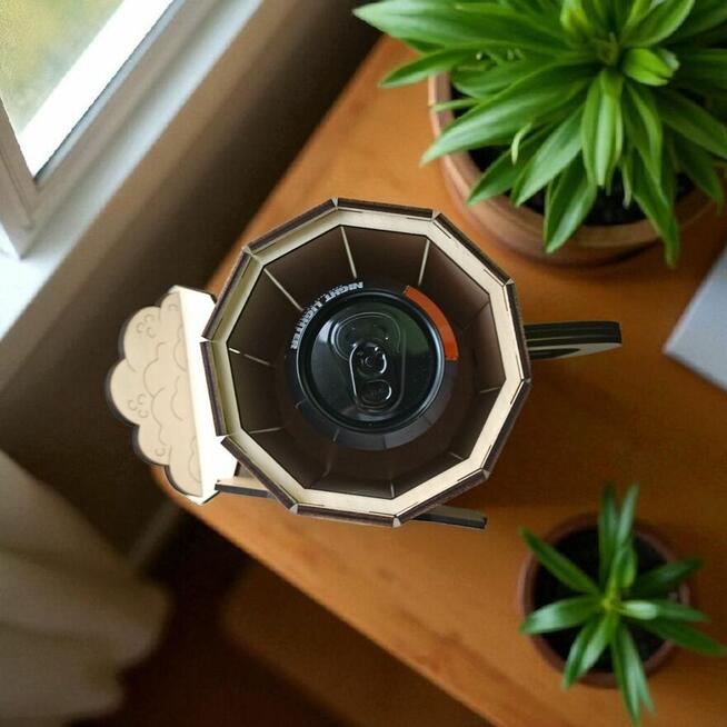 Drewniany Grawerowany Kufel Pudełko