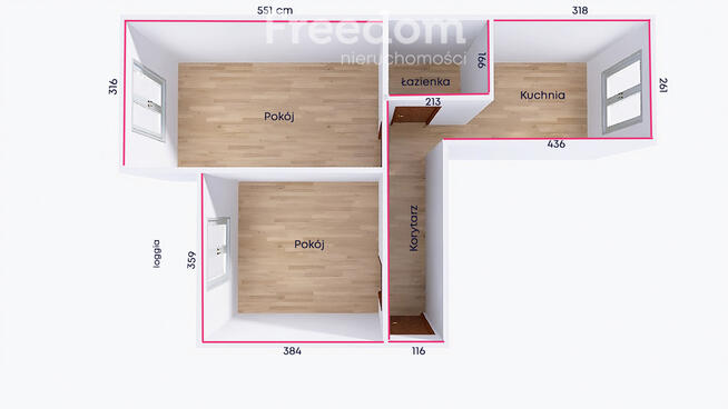 Dwupokojowe mieszkanie z loggią, Stalowa Wola