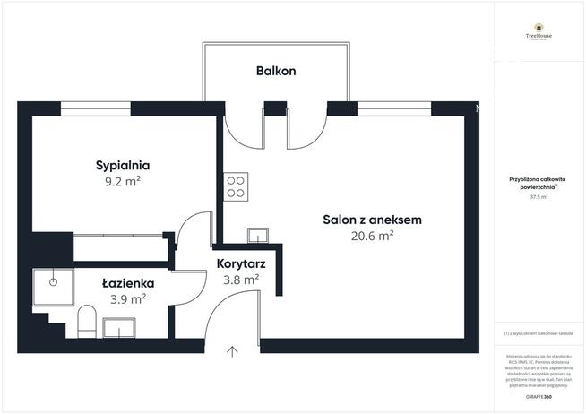 2-pokojowe mieszkanie gotowe do wprowadzenia