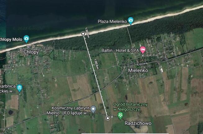 Działka nad morzem Mielenko-Mielno Sarbinowo Gąski