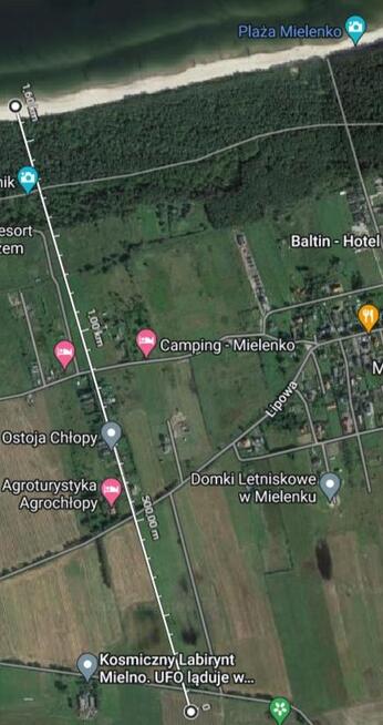 Działka nad morzem Mielenko-Mielno Sarbinowo Gąski