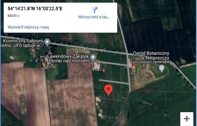 Działka nad morzem Mielenko-Mielno Sarbinowo Gąski