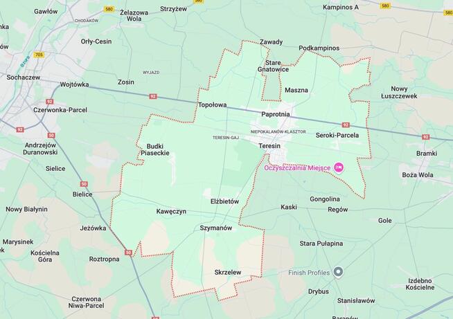 Działka inwestycyjna Teresin,