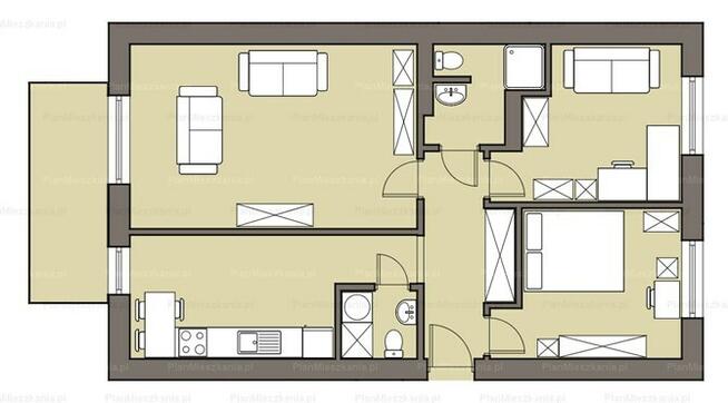 Reja 88, Plac Grunwaldzki, funkcjonalne 3 pokoje