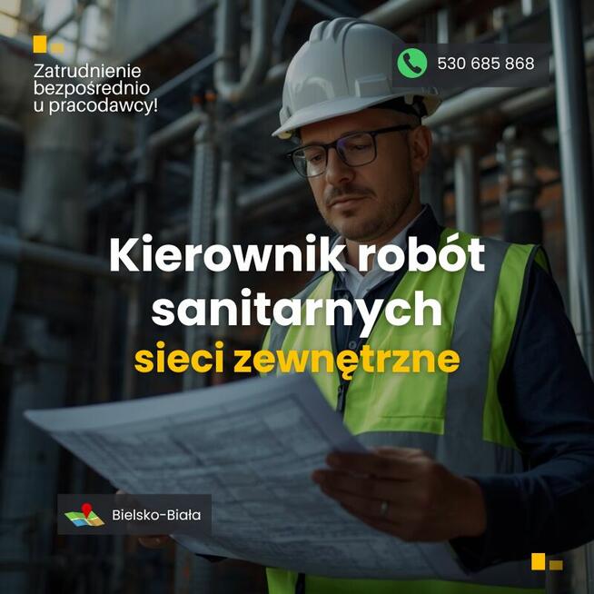 Kierownik robót sanitarnych - sieci zewnętrzne