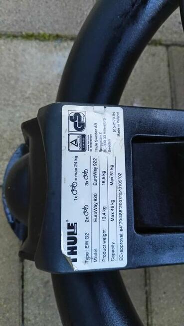 Bagaznik rowerowy THULE G2 EW 923 3 rowery 13/7pin st.bdb