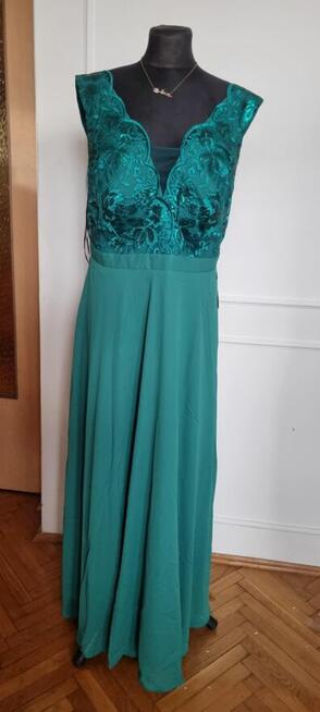 Sprzedam Zieloną sukienkę rozmiar 50-52