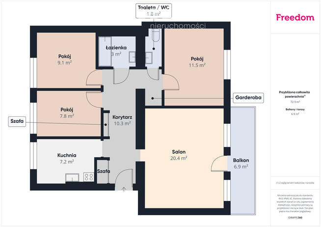 Okazja! 70 m², 3 piętro – Wenedów, Koszalin