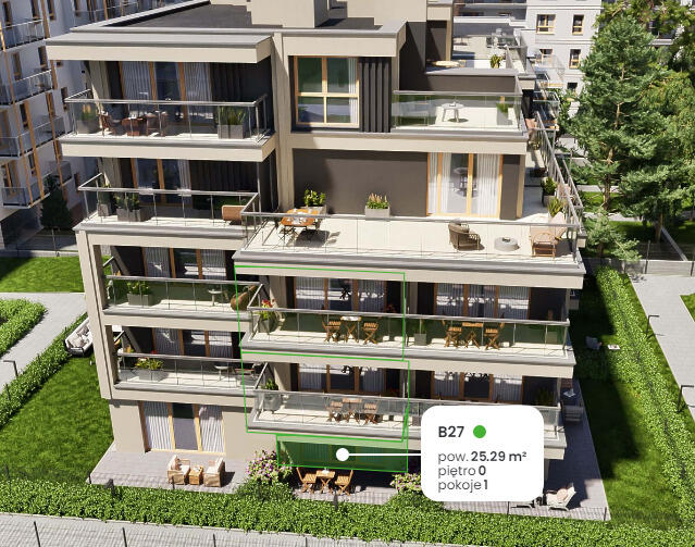 NOWE Mieszkanie 25,29 m2 > ul. Klonowa