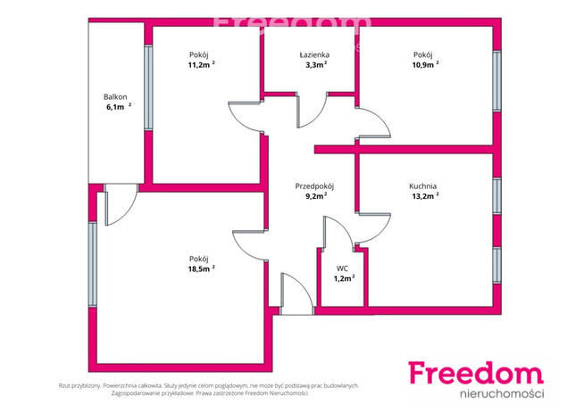 Przestronne mieszkanie 67 m2 z balkonem i piwnicą