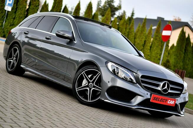 Mercedes C 180 AMG Line Full Led Panorama Dach Skóra Navi Kamera El Klapa Full Opcja
