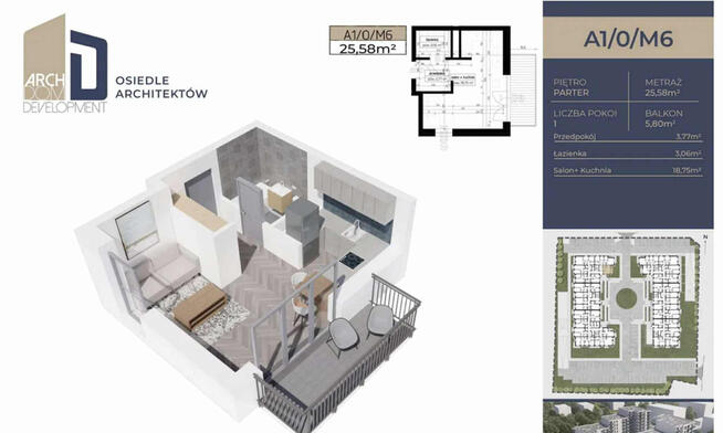 Kawalerka na sprzedaż - oś. Architektów - Cesja