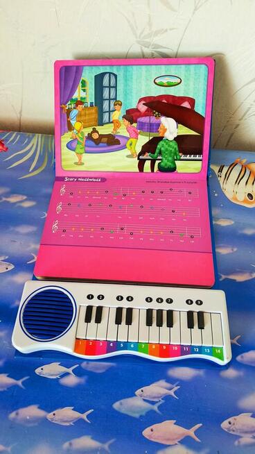 Pianino i nuty jako cyferki, nauka gry dla dzieci