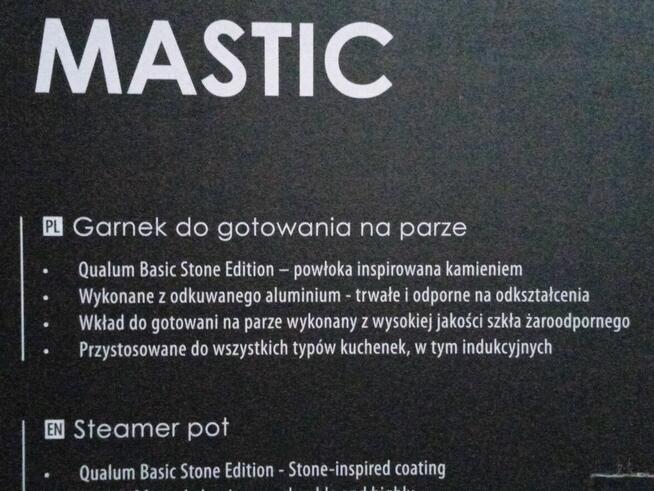 Ambition Mastic 20 cm szklany garnek do gotowania na parze