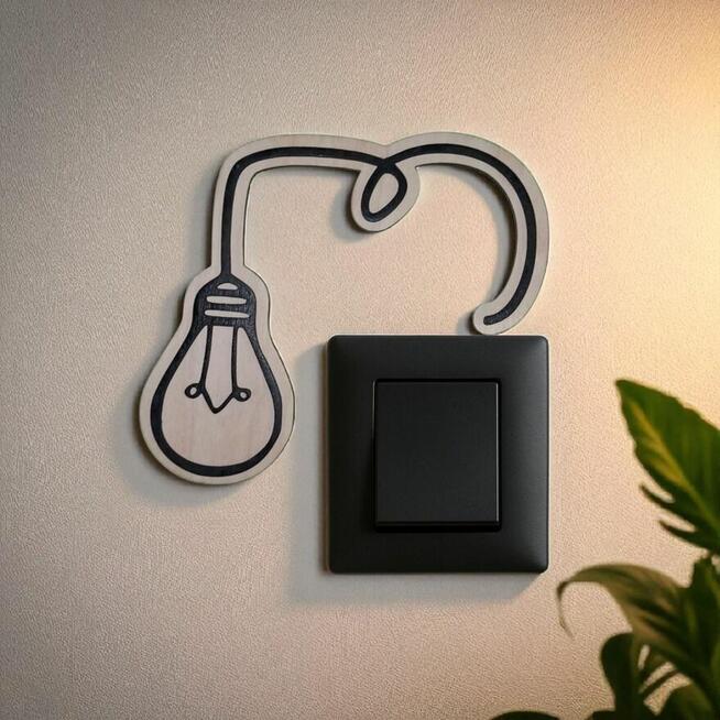 Drewniana Nakładka Dekoracyjna na Włącznik Światła