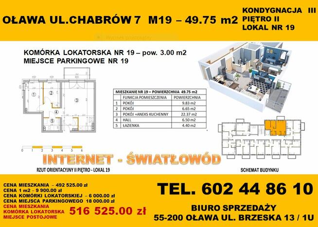 Oława sprzedam nowe mieszkanie 3 pokojowe z balkonem
