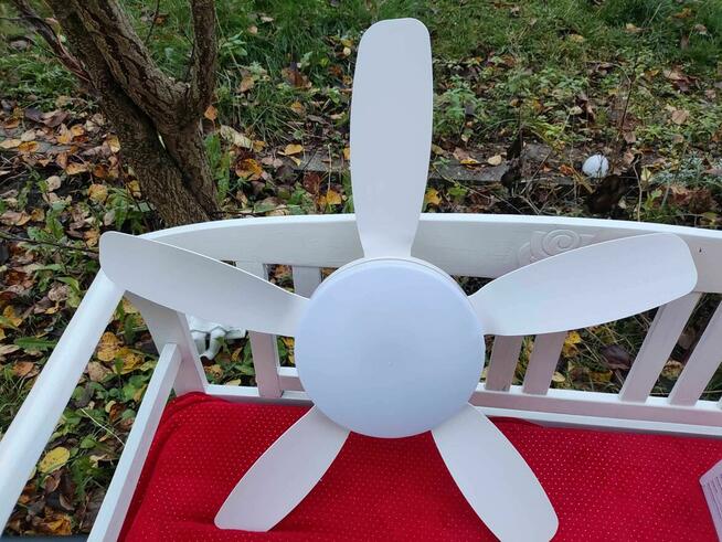 Wentylator Sufitowy Wiatrak Biały Lampa plafon LED z pilotem