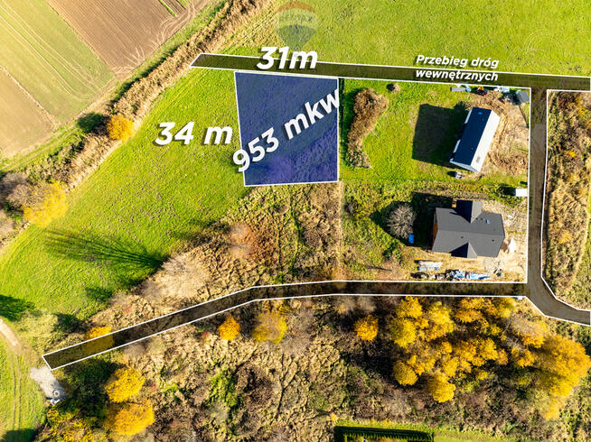Budowlana działka w Siedlcu | Krzeszowice - 953mkw