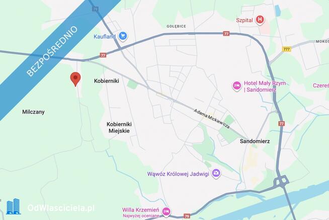 Sprzedam działkę budowlaną z WZ – 16,56 a – Sandomierz, ul. Kobierniki