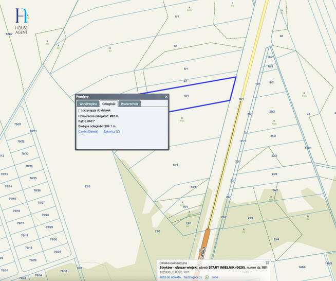 Działka inwestycyjna Stary Imielnik gm. Stryków,