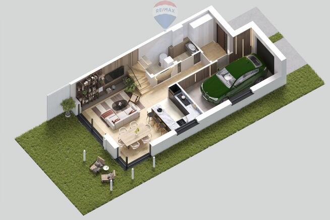 Nowoczesny dom bliźniak w Łazach 2_2A bez PCC