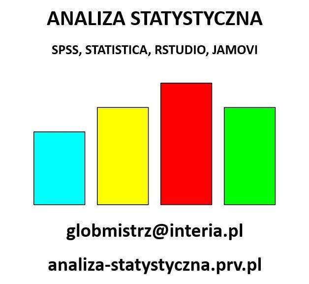 ANALIZA STATYSTYCZNA - Statistica, SPSS, R/RStudio, Excel