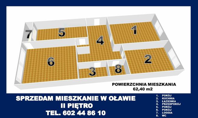 Oława 3 pokoje_II piętro_rozkładowe_parking_okolice McDonald