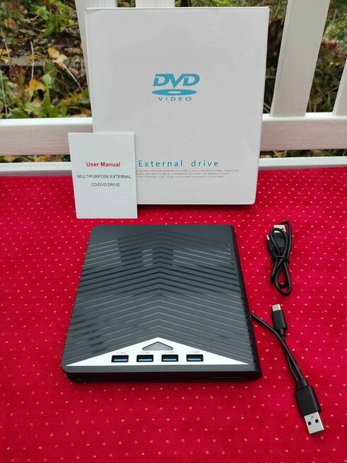 Nagrywarka Zewnętrzna DVD DL CD RW USB3.0 SD do Komputera PC