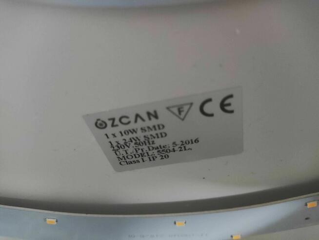 Lampa LED Plafon 5504-2L biała Sufitowa na Sufit duża ring