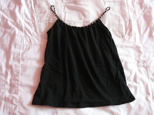 Inextenso czarny top na ramiaczkach XS