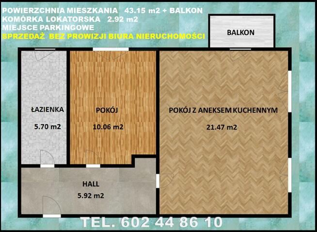 Sprzedam mieszkanie 2 pokojowe z balkonem w Oławie