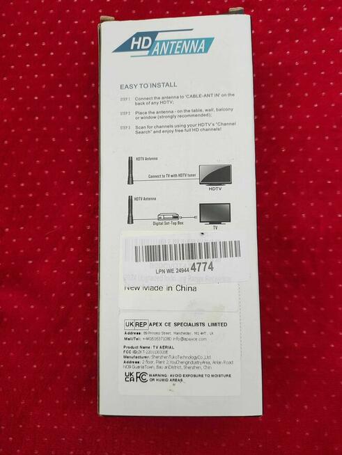 Antena Cyfrowa Telewizora TV wewnętrzna zewnętrzna pokojowa