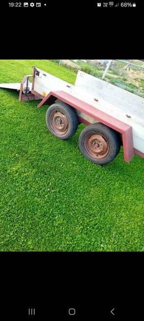 Przyczepa sam z najazdem do traktorka itp.