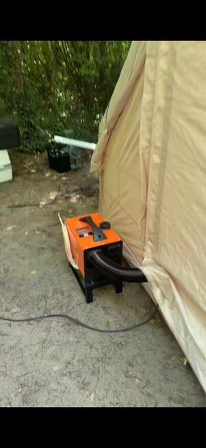 Montaż ogrzewanie garażu warsztatu ocieplanie namiot WEBASTO