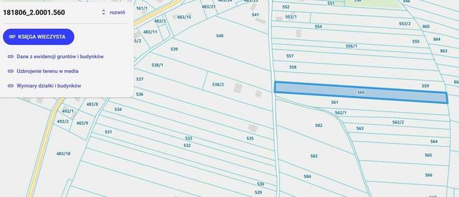 Działka w Dzierdziówce 57 ar