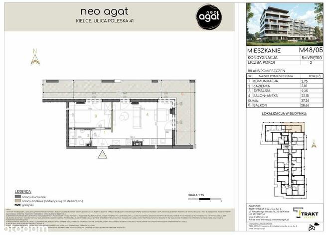 Kompaktowe, funkcjonalne 2 pokoje + taras 28 m²