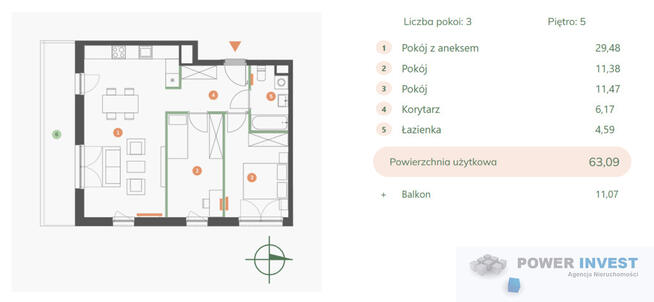 Narożne 3-pokojowe z dużym balkonem na Zabłociu