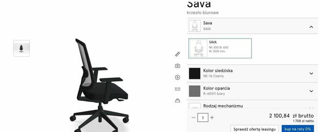 Krzesło Ergonomiczne MDD SAVA 100 sztuk