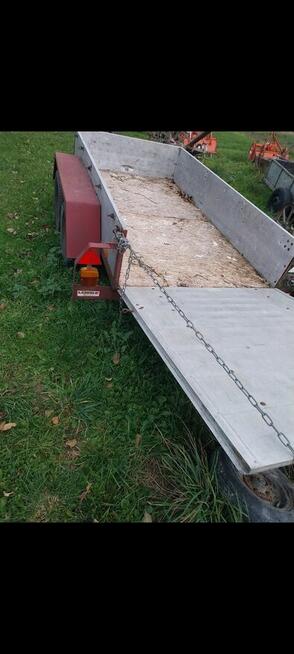 Przyczepa sam z najazdem do traktorka itp.