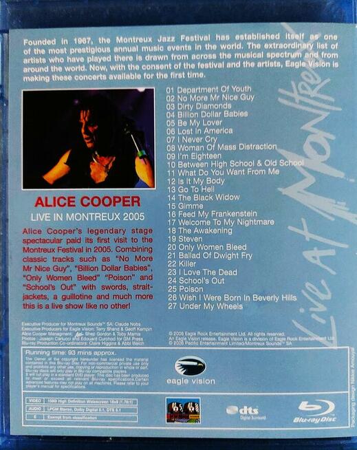 Sprzedam Blu Ray Koncert legendy Hard rock-a Alice Cooper