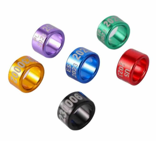 Obrączki aluminiowe 7 9 10 mm dla gołębi, ptaków PZHGP