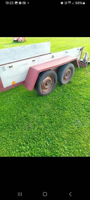 Przyczepa sam z najazdem do traktorka itp.
