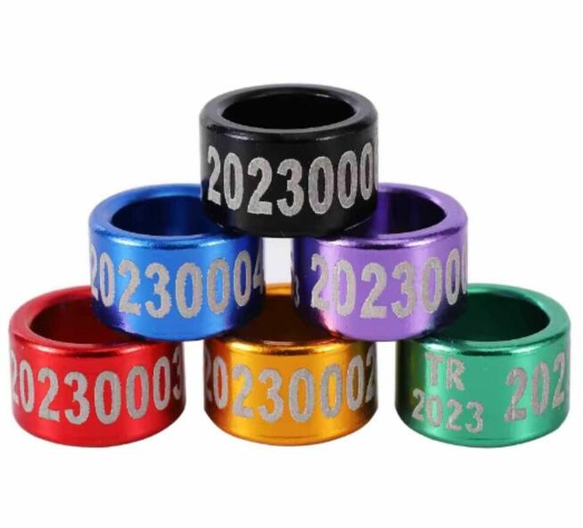 Obrączki aluminiowe 7 9 10 mm dla gołębi, ptaków PZHGP