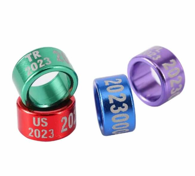Obrączki aluminiowe 7 9 10 mm dla gołębi, ptaków PZHGP