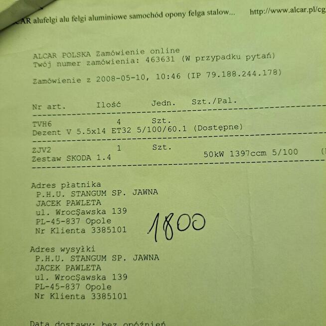 Opony całoroczne z felgami gratis 185/60/14