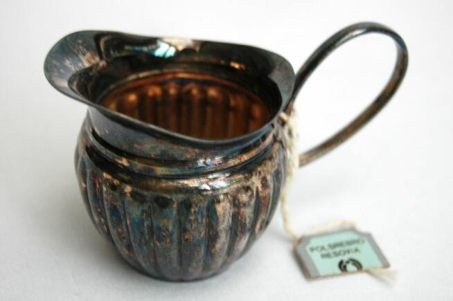 Posrebrzany mlecznik platerowany srebrem Resovia PRL